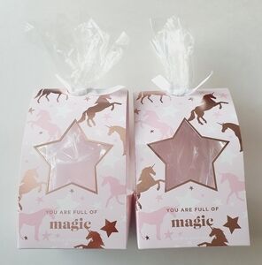 2 Bath & Body Work Full of Magic Cellophane Mini Gift Bags with Bow - Empty.